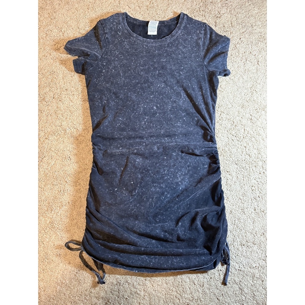 Victoria Secret‎ Rouched Dress Women's Medium Acid Wash Black